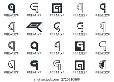 Vector de diseño de logotipo de letra Q abstracto