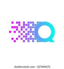 Letter Q Logo Design.network digital logo icon template. technology logo, web net logo icon, Company logo
