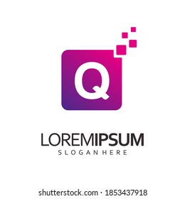 vector digital del logotipo de letra Q

