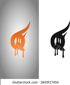 Logo de la letra Q con forma de llama de fuego.