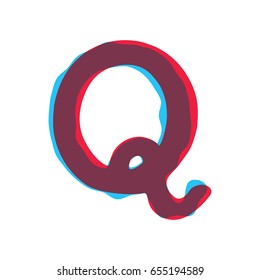 Letter Q logo formed by colorful overlay technique. Letter font style vector illustration, vector element for application icon, t-shirt or card, number, counting, count