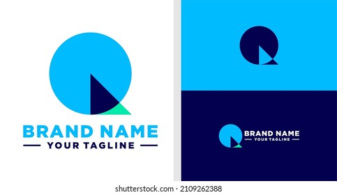 LETTER Q LOGO GEOMETRIC TECHNOLOGY SIMPLE EDITABLE
