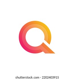 Letter Q Logo Gradient Colorful Style for Company Business or Personal Branding