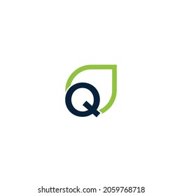 Letter Q logo grows, develops, natural, organic, simple, financial logo suitable for your company.