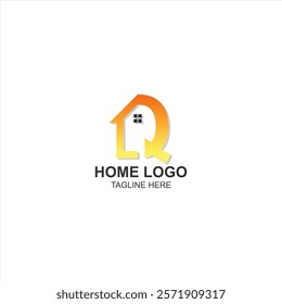 letter q logo icon for building development or home with creative illustration