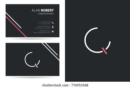 Letter Q Logo Icon with Business Card Template Vector.