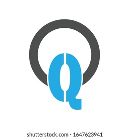 Icono de logotipo de carta Q diseño creativo