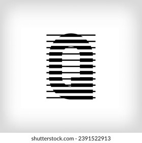 Letter Q logo icon design, vector illustration. Q letter formed by a combination of lines. Creative flat design style.	