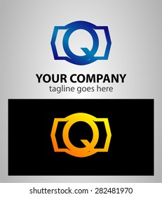 Letter q logo icon design template elements. Vector color sign
