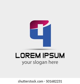 Letter q logo icon design template elements. Vector color sign
