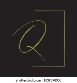 Icono del logotipo de la letra Q planilla de diseño de vector