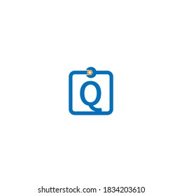 Letter Q  logo icon forming a wrench and bolt design concept