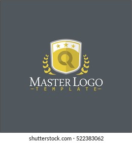 Letter Q Logo Icon. Master Shield Logo Template. 