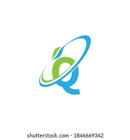 Letter Q logo leaf icon design concept vector