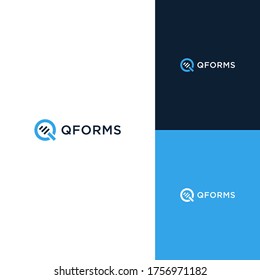 logotipo de letter q moderno, estilo sencillo