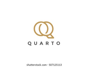 Letter Q Logo Monogram design vector template Linear style.
Corporate Business Luxury Fashion Logotype concept symbol.