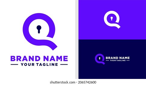 LETTER Q LOGO MONOGRAM LOCK NEGATIVE SPACE