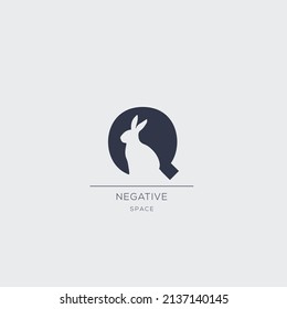 LETTER Q LOGO NEGATIVO ESPACIO MONOGRAM