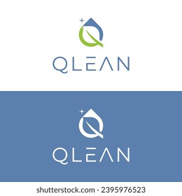 letter q logo qlean or clean logo