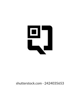 Letter Q logo with QR Code