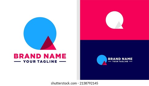 LETTER Q LOGO QUICK TRIANGLE EDITABLE