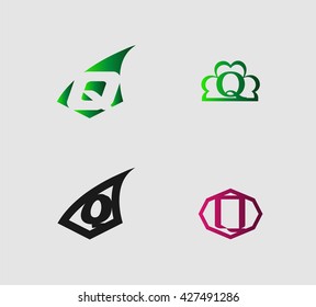 Letter Q logo set

