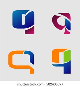 Letter Q logo set
