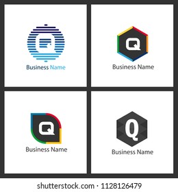 Letter Q Logo Set Design