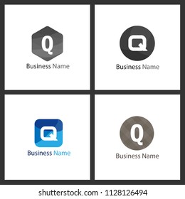 Letter Q Logo Set Design