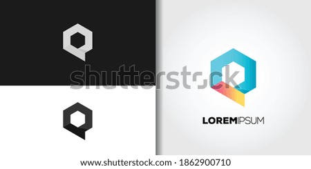 letter q logo set idea template vector