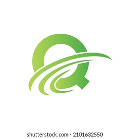 Letter Q Logo Sign Design Template. Initial Q Gradient Logo Design Modern, Flat And Minimalist Business Concept
