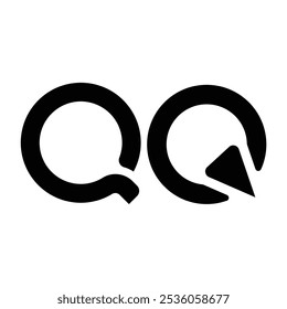 LETTER Q LOGO VECTOR IN BLACK