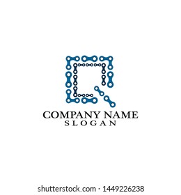Letter Q logo, vector illustration of modern icon bike chains