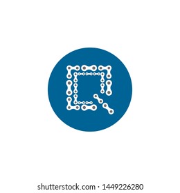 Letter Q logo, vector illustration of modern icon bike chains