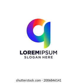Letter Q logo vector illustration, Design inspiration. Colorful icons