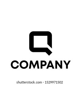 letter Q logo vector template simple sign