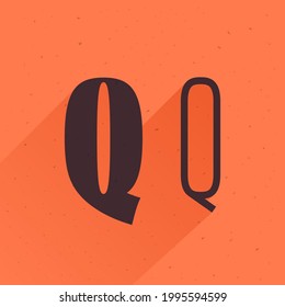 Letter Q logo for your fun and happy design projects. The main idea of this font is a quirky replacement of heavy uppercase and light lowercase symbols.