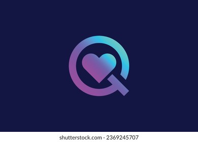 Diseño de logotipo vectorial de moda de moda de la carta Q