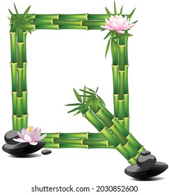 Letter Q made of bamboo tree