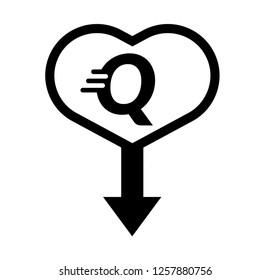 letter Q and map pin. logo concept. Designed for your web site design, logo, app, UI