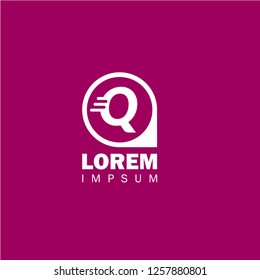 letter Q and map pin. logo concept. Designed for your web site design, logo, app, UI