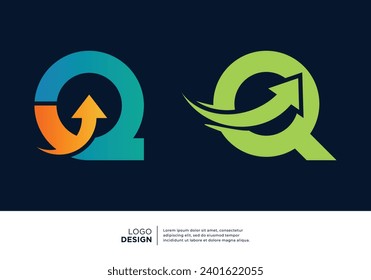 Letter Q marketing, finance, investment and business logo design.