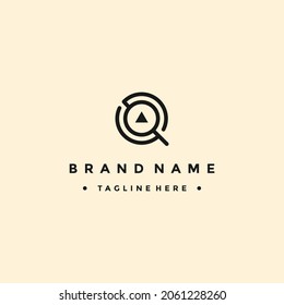 Letter Q Media logo vector design template