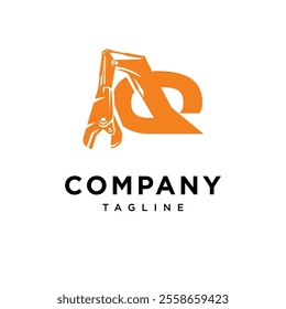 Letter Q Metal Shear Excavator Logo Icon Vector