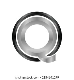 Letter Q Metallic Business Logo Design