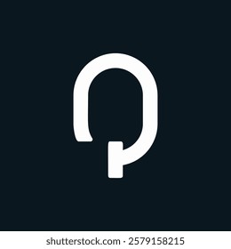 Letter Q Minimal Business Logo With 3D Cut with Line | Q Letter Typography Symbol