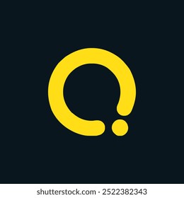 Letter Q Minimal Dot Logo | Colorful Q Letter Typography Design