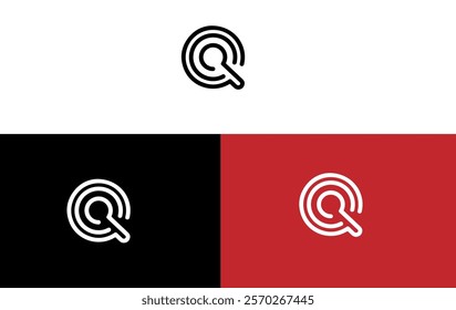 Letter Q minimalist logo design. World creative logo design