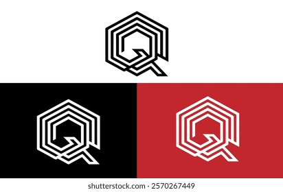 Letter Q minimalist logo design. World creative logo design