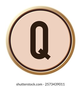 Letter Q in Minimalist Valentine Design – A Subtle Romantic Touch
